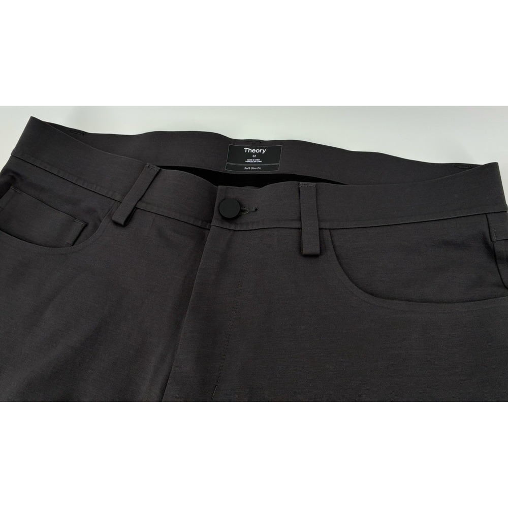 Theory Men's Black Stretch Dress Pants 32